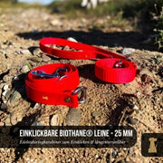 Hundeleine CHILL aus BioThane®/POP - einklickbar - für variable Leinenführung - Edelstahlkomponenten