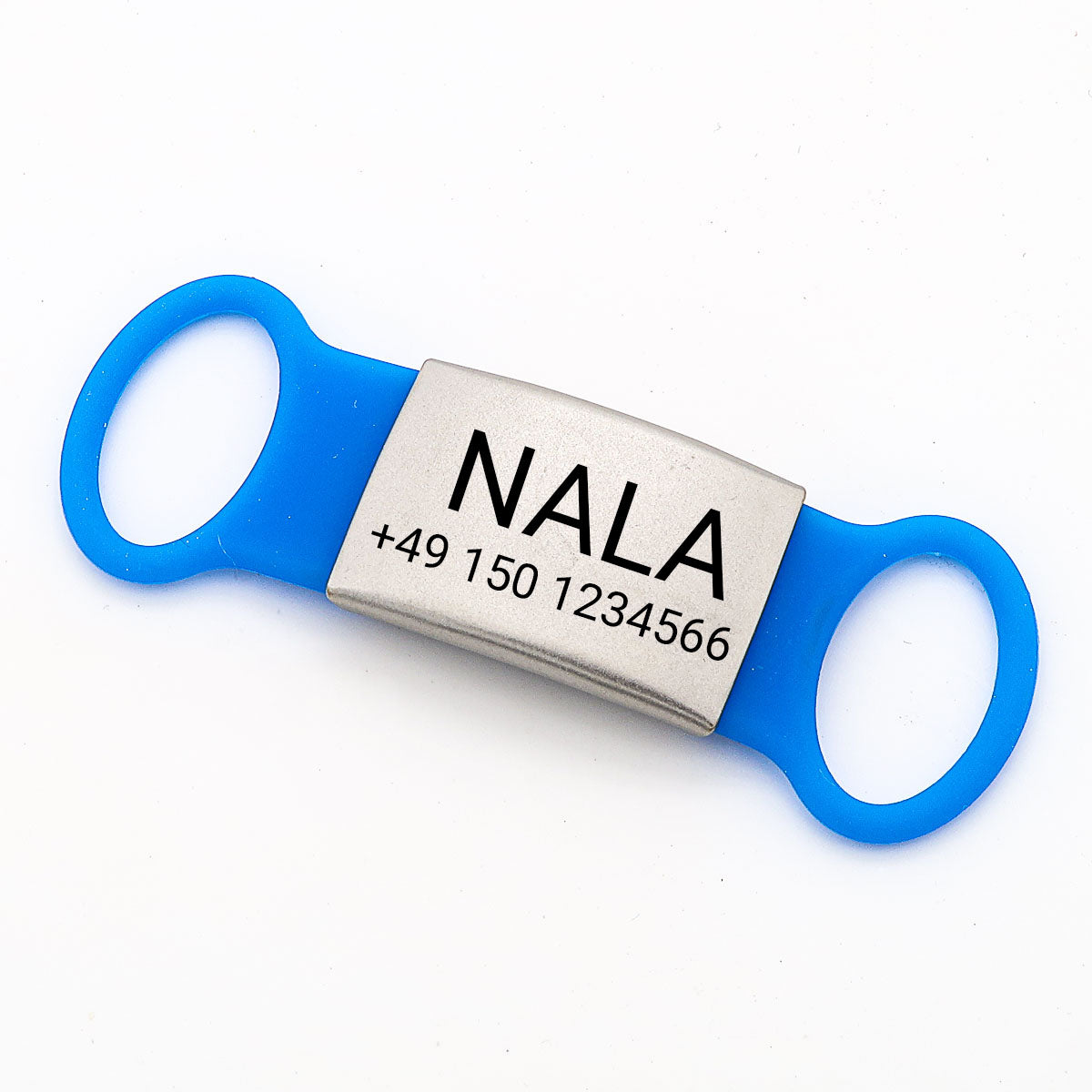 Klapperfreie Hundemarke aus Silikon & Edelstahl – Personalisierbar & sicher 🐾