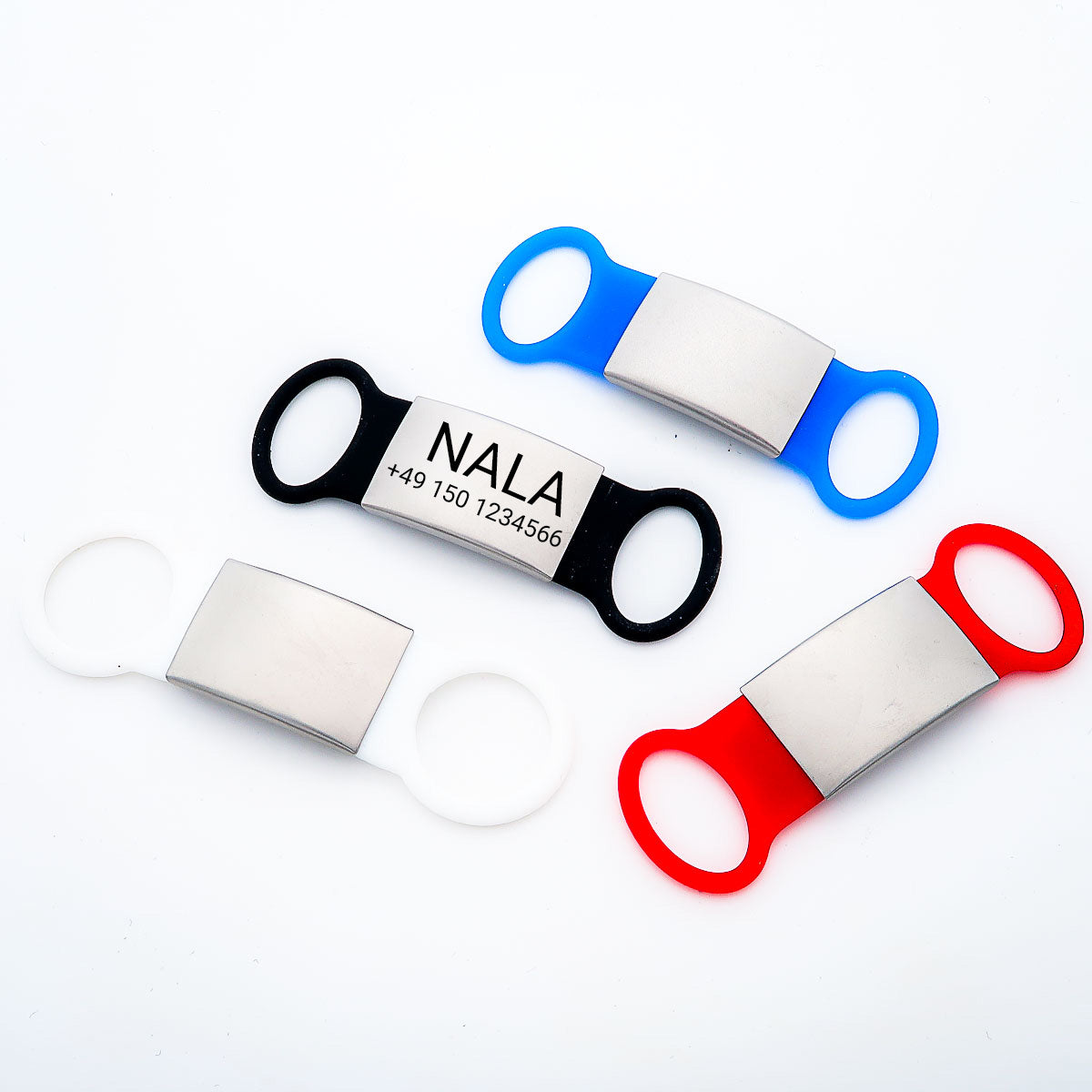 Klapperfreie Hundemarke aus Silikon & Edelstahl – Personalisierbar & sicher 🐾