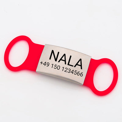 Klapperfreie Hundemarke aus Silikon & Edelstahl – Personalisierbar & sicher 🐾