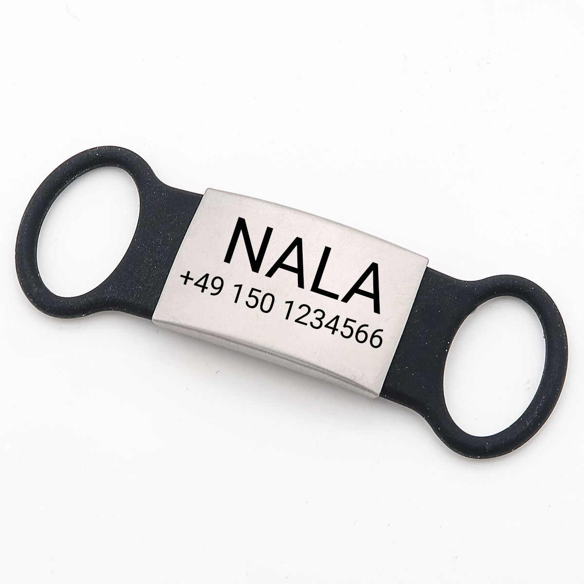 Klapperfreie Hundemarke aus Silikon & Edelstahl – Personalisierbar & sicher 🐾