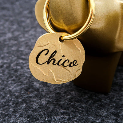 Ein Unikat für deinen Hund – Handgefertigte Messing-Hundemarke „Vintage“ 🐾