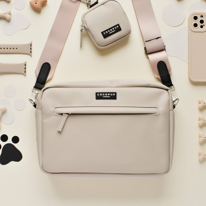 Große Hundegassitasche - Caramel Latte - Edel - L