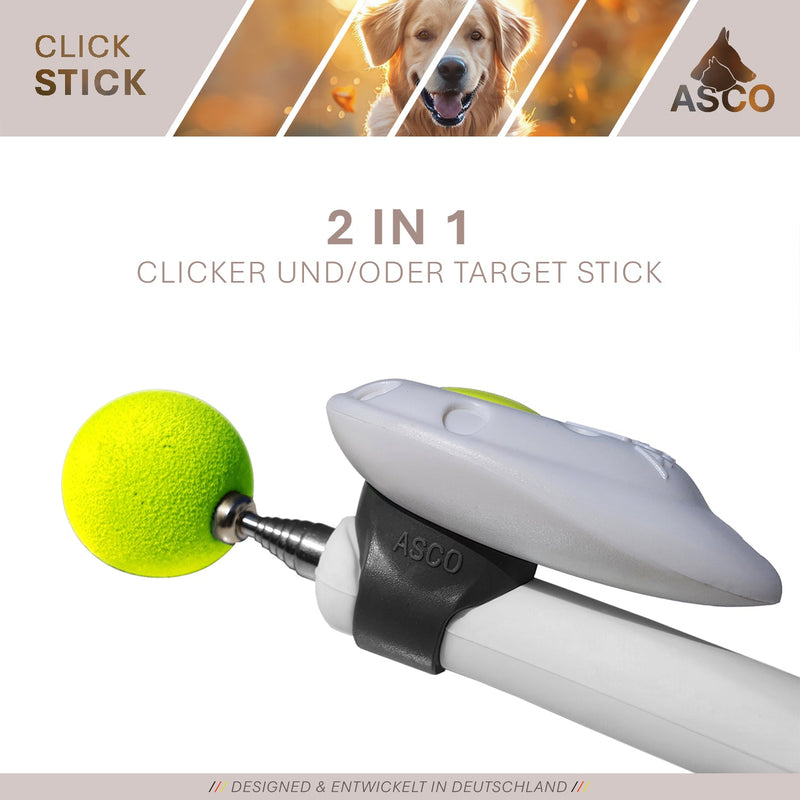 ASCO ClickStick - Target Stick - abnehmbarer Premium Clicker - Training auf Distanz