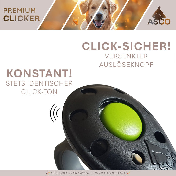 ASCO Finger Clicker – Premium-Clicker für Hunde, Katzen & Pferde