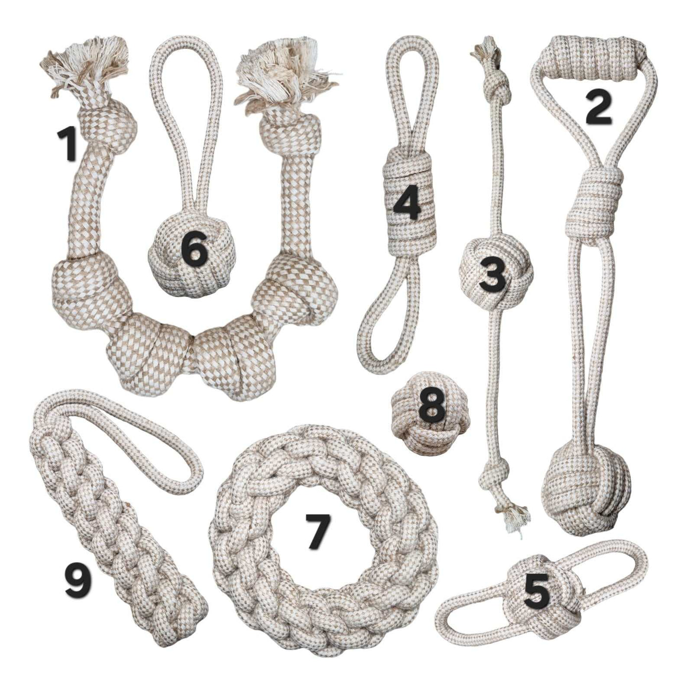 Natürliches, nachhaltiges Kauspielzeug für deinen Hund – aus Hanffasern und ungebleichter Baumwolle