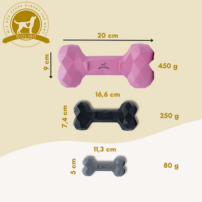 Riolino Hundespielzeug-Kauknochen – robust, gesund und stylisch 🐾 - PINK