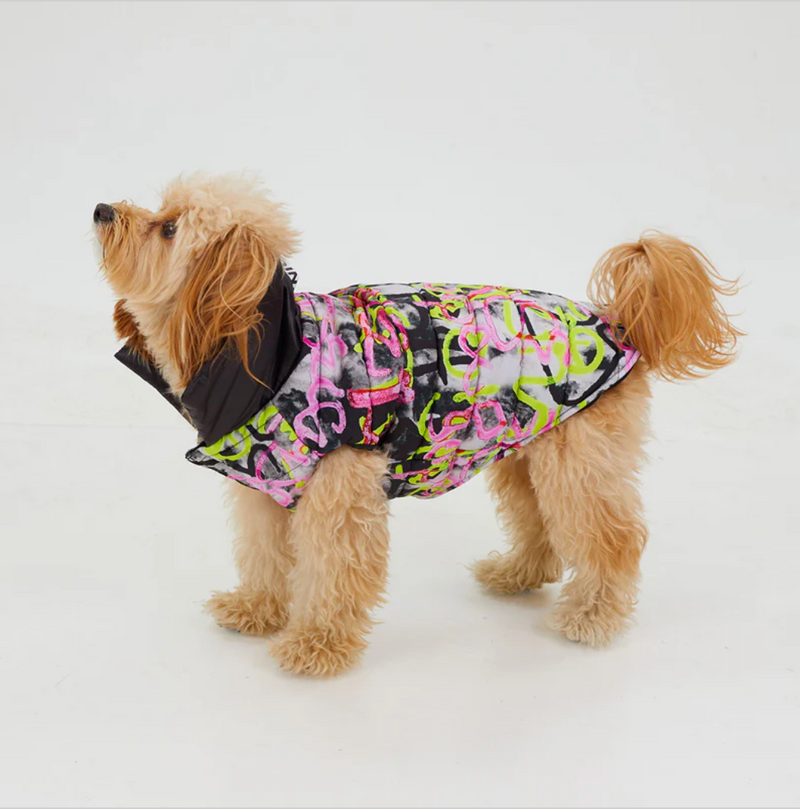 Graffiti Wasserdichte Pufferjacke – Stilvoll, warm & ultraleicht