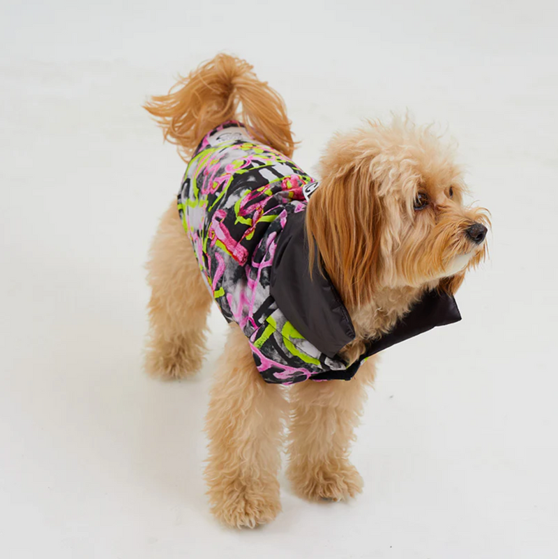 Graffiti Wasserdichte Pufferjacke – Stilvoll, warm & ultraleicht