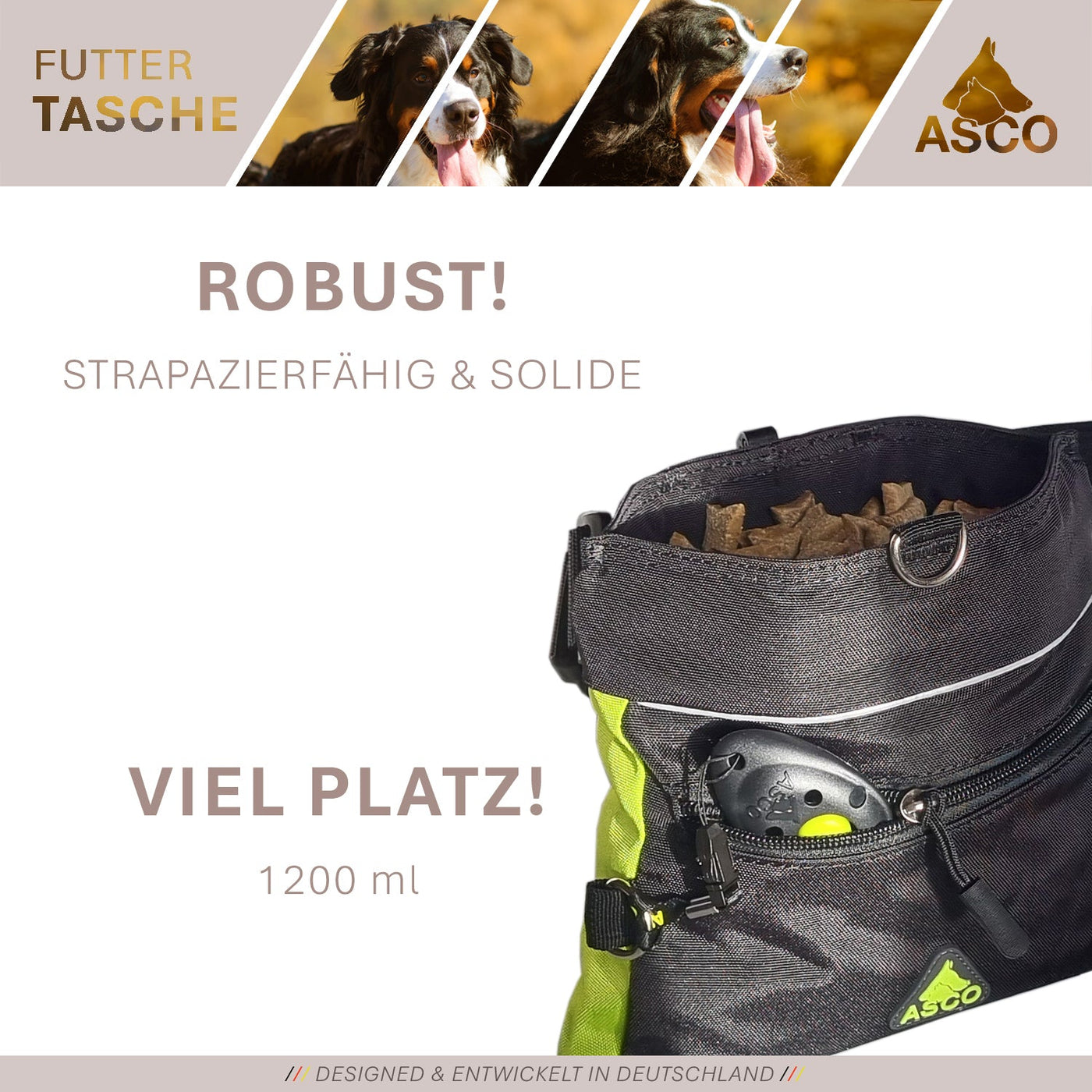 ASCO Hunde-Futterbeutel – Dein perfekter Begleiter für erfolgreiches Hundetraining 🐾