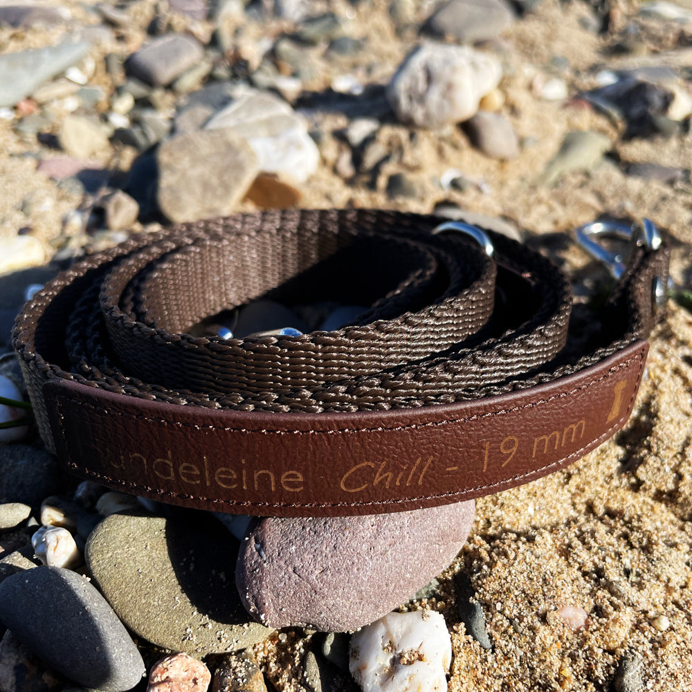 Linen belly belt CHILL + leash CHILL (POP band)