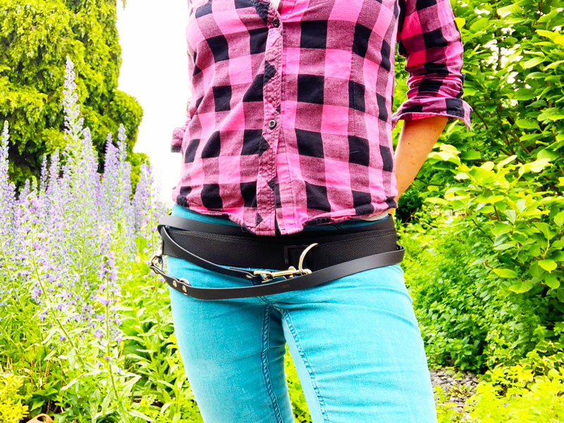 Ceinture ventrale en lin CHILL + laisse CHILL (POP band)