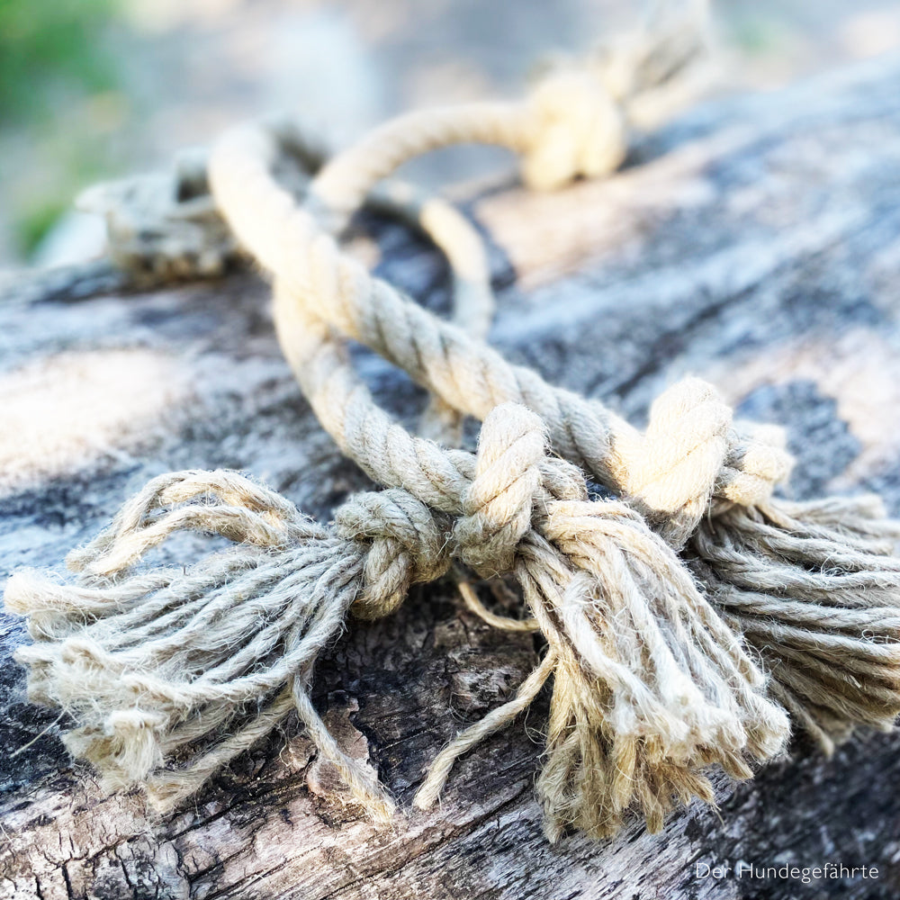 Organic hemp rope dog toy