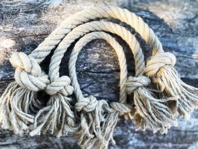 Organic hemp rope dog toy