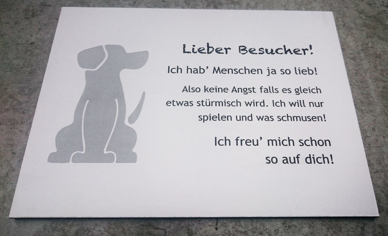 Edle Türschilder - wunderschön & witzig wie Sau (hier klicken) Befestigung Mit Bohrlöcher